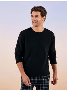 Standard Pattern Plaid Fleece Men's Pajamas Set 1