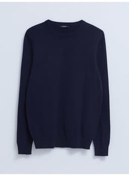 Crew Neck Long Sleeve Men's Knitwear Sweater 4