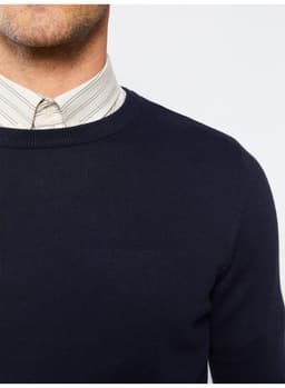 Crew Neck Long Sleeve Men's Knitwear Sweater 5