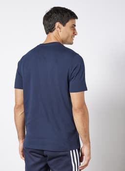 Essentials Embroidered Linear Logo T-Shirt Navy 2