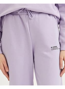Relaxed Fit Knitted Joggers Lilac 2