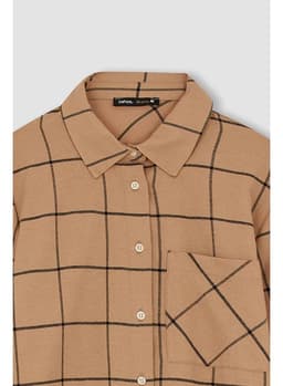 Woman Brown Long Sleeve Tunic LT.CAMEL 2