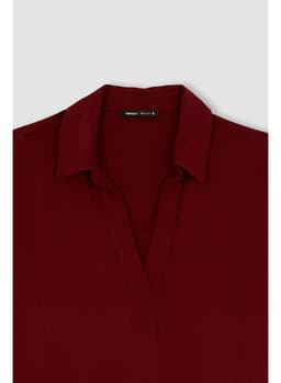 Woman Bordeaux Long Sleeve Blouse BORDEAUX 1